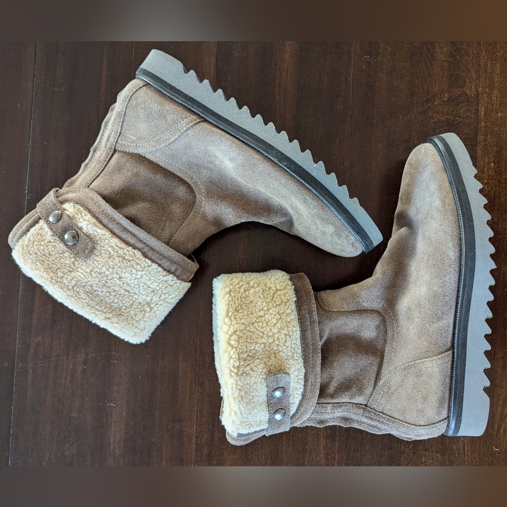 Aquatalia Beige Suede Boots Women's 8